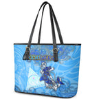 Ocean Spirit of Nicaragua Leather Tote Bag Anchored in Nicaraguan Pride - Aussie Hoodie