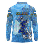 Ocean Spirit of Nicaragua Long Sleeve Polo Shirt Anchored in Nicaraguan Pride - Aussie Hoodie