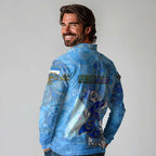 Ocean Spirit of Nicaragua Long Sleeve Polo Shirt Anchored in Nicaraguan Pride - Aussie Hoodie