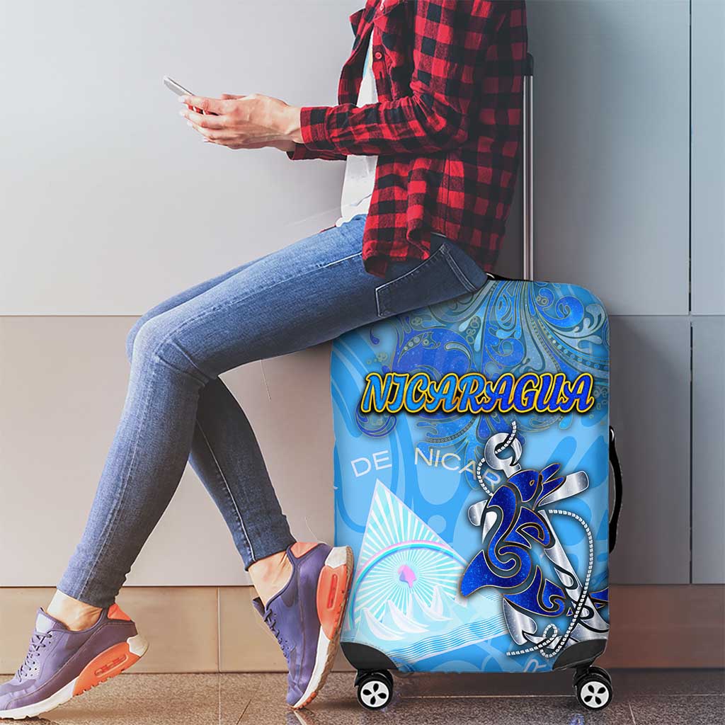 Ocean Spirit of Nicaragua Luggage Cover Anchored in Nicaraguan Pride - Aussie Hoodie