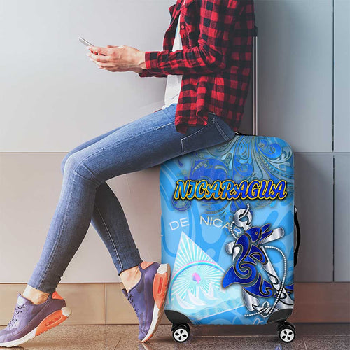 Ocean Spirit of Nicaragua Luggage Cover Anchored in Nicaraguan Pride - Aussie Hoodie