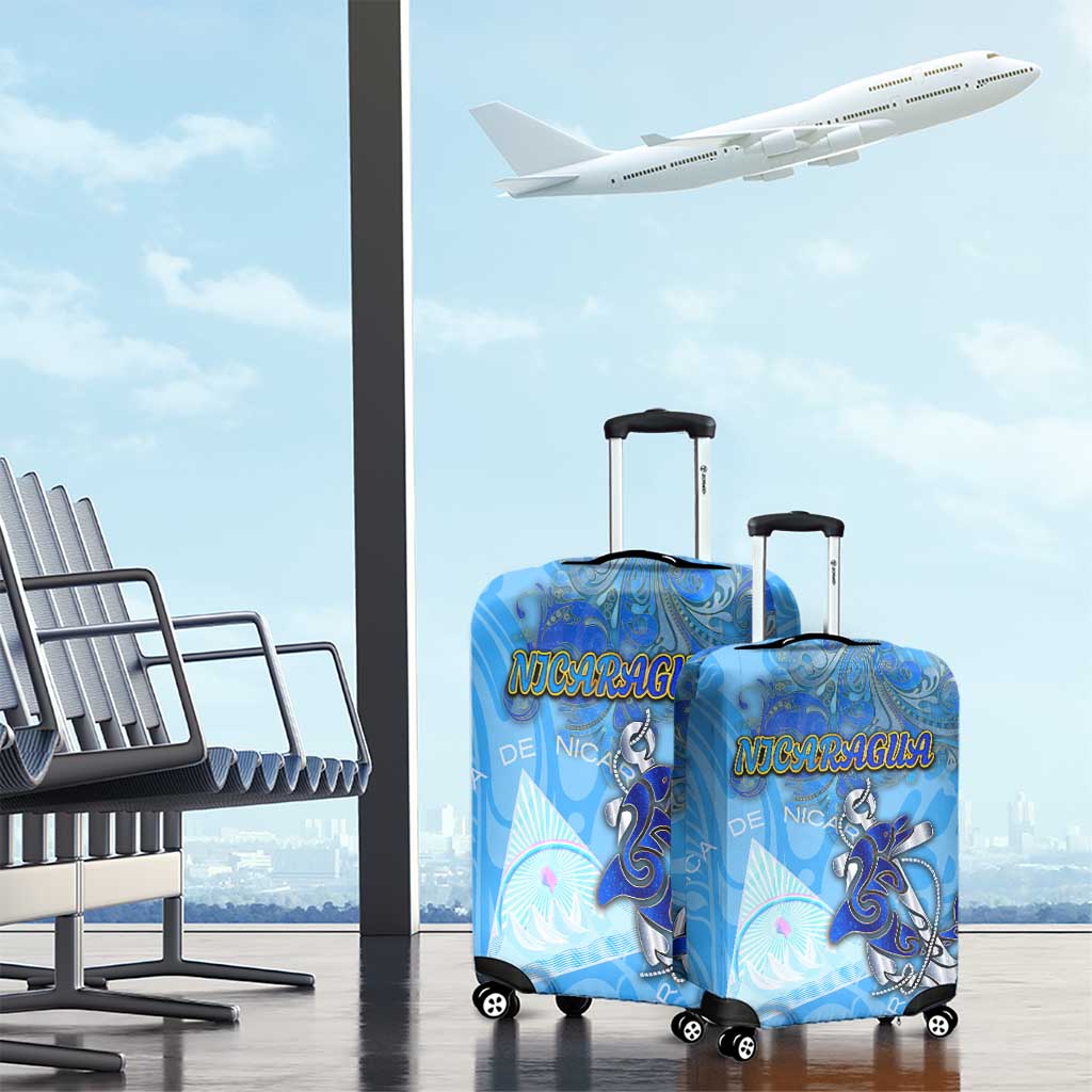 Ocean Spirit of Nicaragua Luggage Cover Anchored in Nicaraguan Pride - Aussie Hoodie