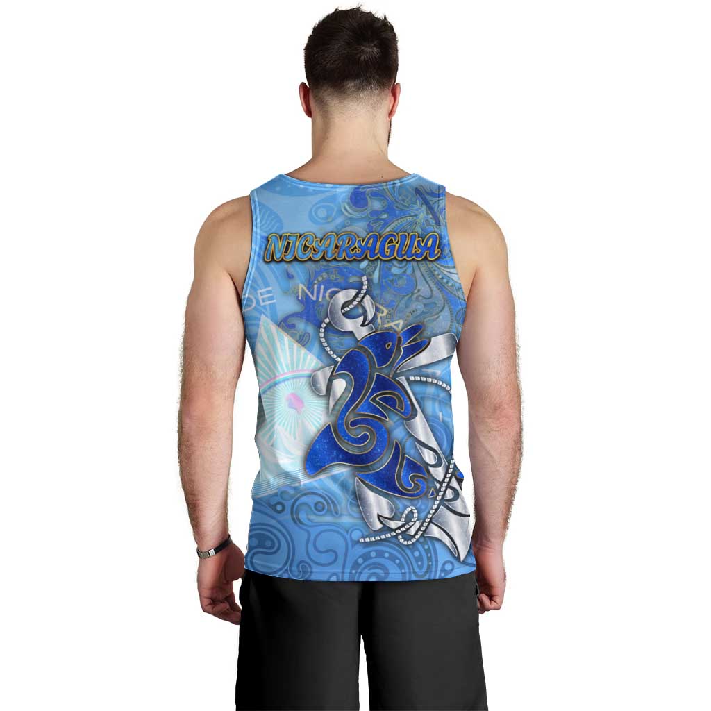 Ocean Spirit of Nicaragua Men Tank Top Anchored in Nicaraguan Pride - Aussie Hoodie