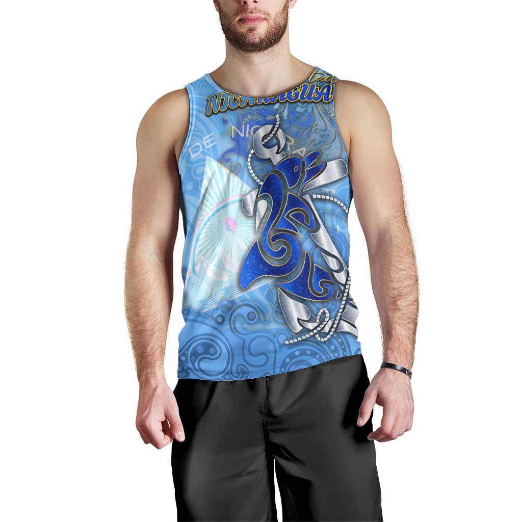 Ocean Spirit of Nicaragua Men Tank Top Anchored in Nicaraguan Pride - Aussie Hoodie
