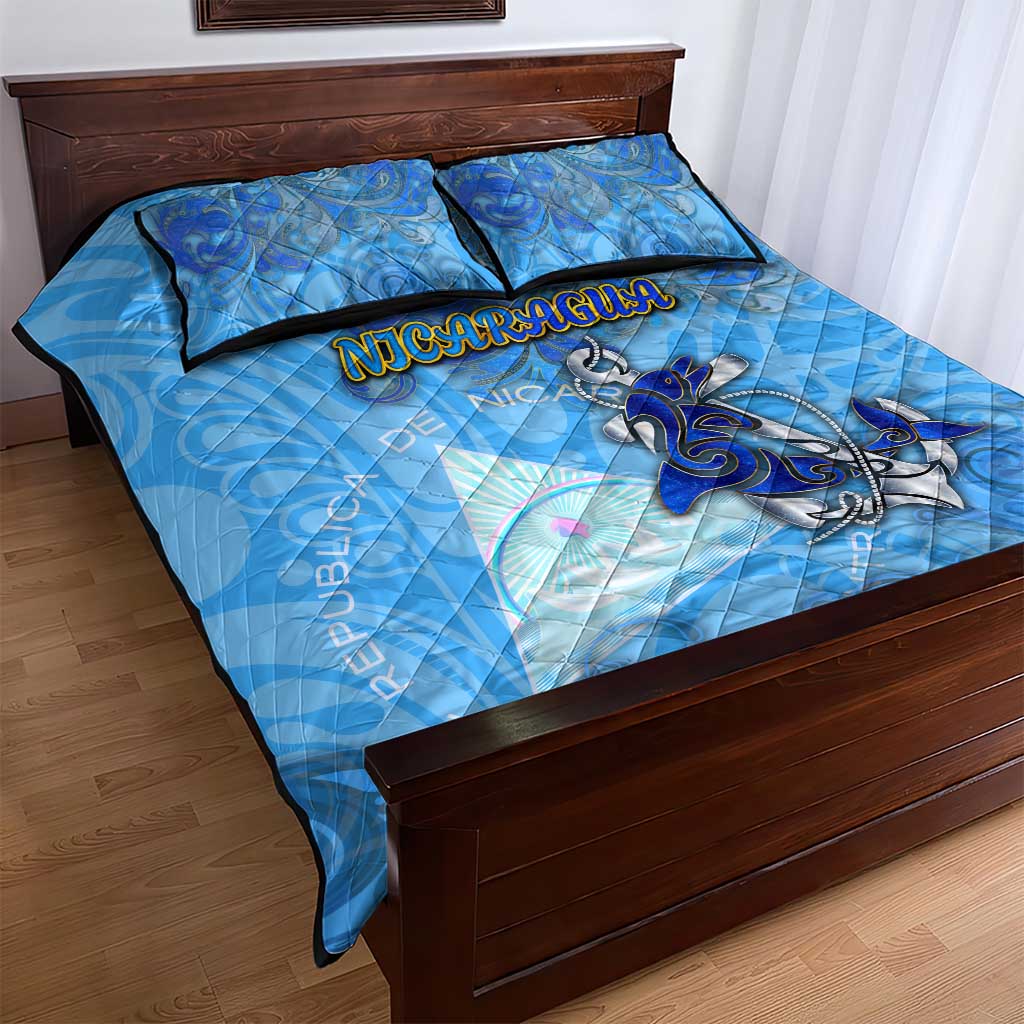 Ocean Spirit of Nicaragua Quilt Bed Set Anchored in Nicaraguan Pride - Aussie Hoodie
