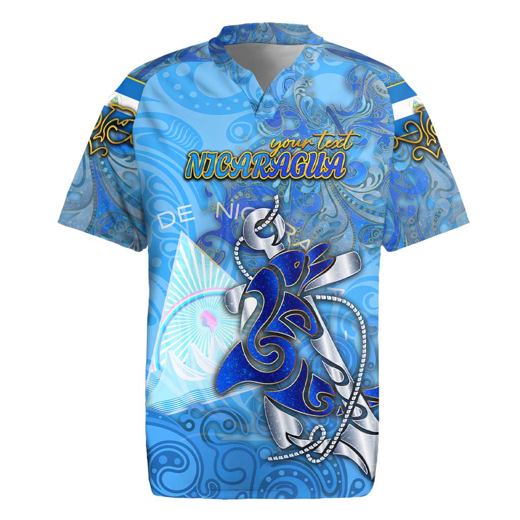 Ocean Spirit of Nicaragua Rugby Jersey Anchored in Nicaraguan Pride - Aussie Hoodie