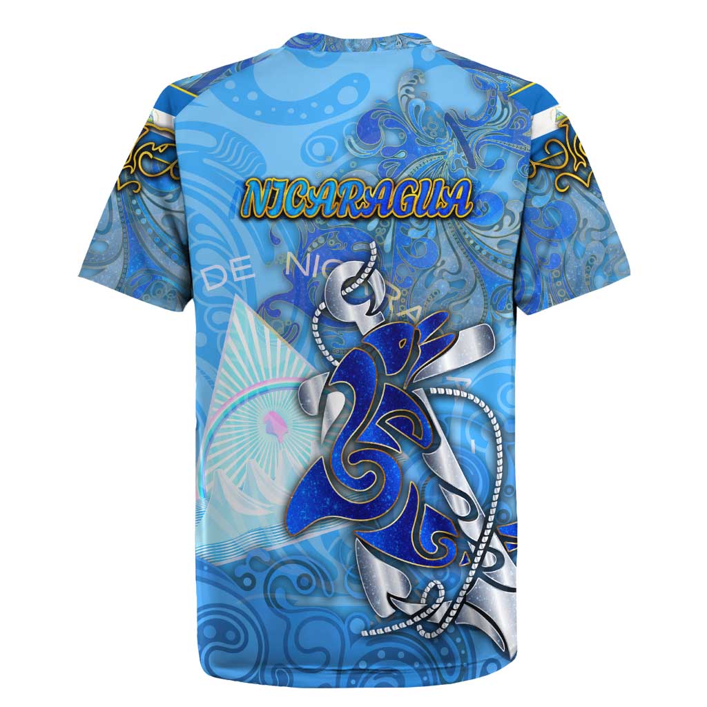 Ocean Spirit of Nicaragua Rugby Jersey Anchored in Nicaraguan Pride - Aussie Hoodie