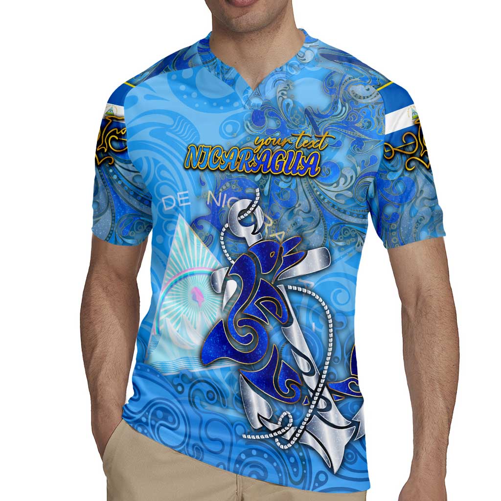 Ocean Spirit of Nicaragua Rugby Jersey Anchored in Nicaraguan Pride - Aussie Hoodie