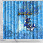 Ocean Spirit of Nicaragua Shower Curtain Anchored in Nicaraguan Pride - Aussie Hoodie