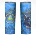 Ocean Spirit of Nicaragua Skinny Tumbler Anchored in Nicaraguan Pride - Aussie Hoodie