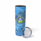 Ocean Spirit of Nicaragua Skinny Tumbler Anchored in Nicaraguan Pride - Aussie Hoodie