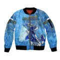 Ocean Spirit of Nicaragua Sleeve Zip Bomber Jacket Anchored in Nicaraguan Pride - Aussie Hoodie