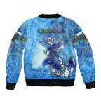 Ocean Spirit of Nicaragua Sleeve Zip Bomber Jacket Anchored in Nicaraguan Pride - Aussie Hoodie