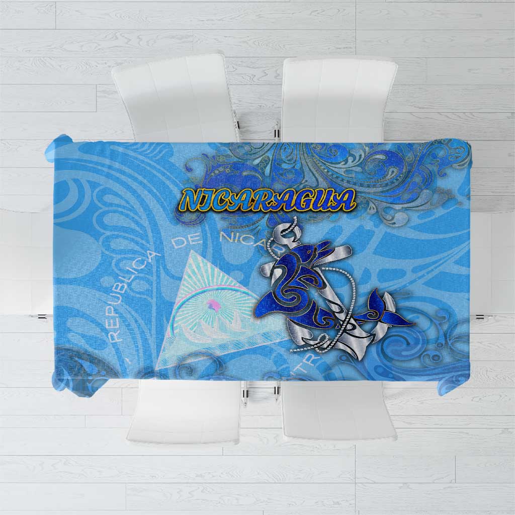 Ocean Spirit of Nicaragua Tablecloth Anchored in Nicaraguan Pride - Aussie Hoodie
