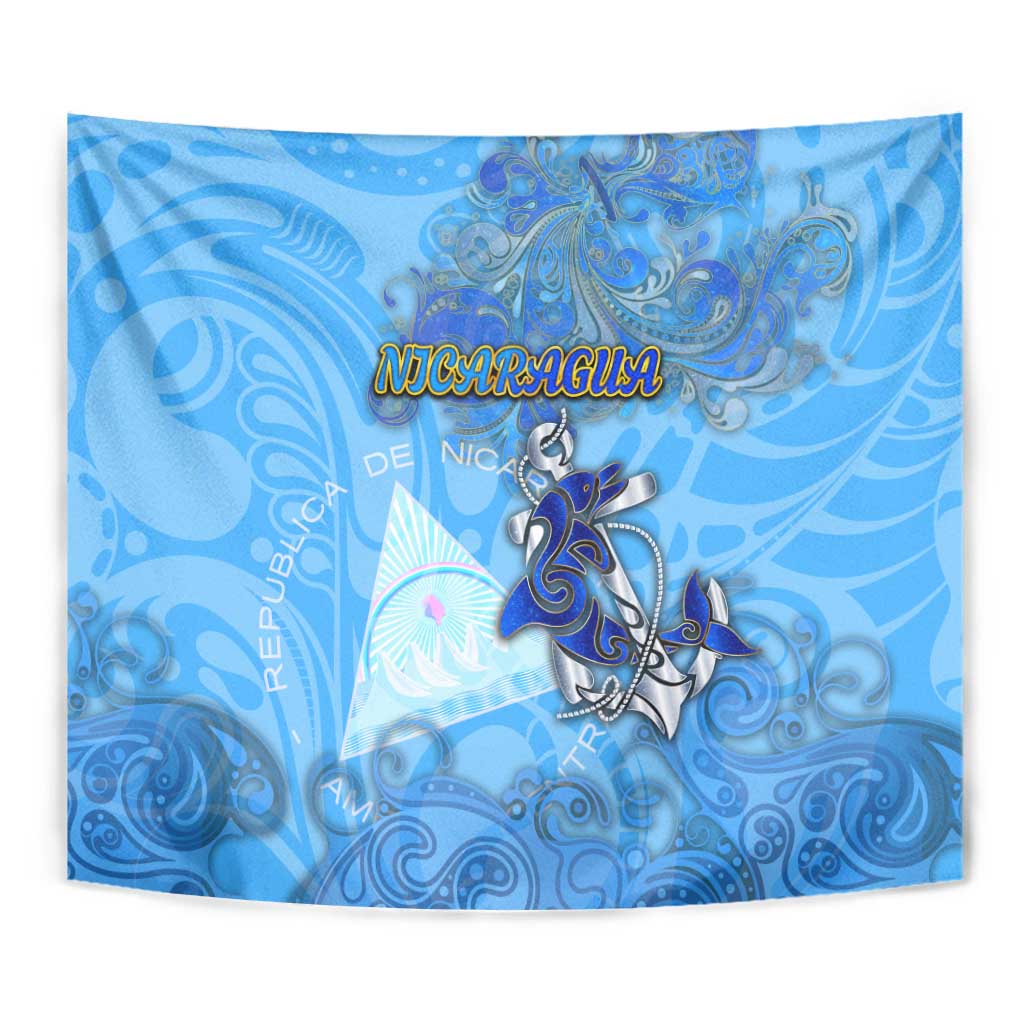 Ocean Spirit of Nicaragua Tapestry Anchored in Nicaraguan Pride - Aussie Hoodie
