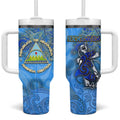 Ocean Spirit of Nicaragua Tumbler With Handle Anchored in Nicaraguan Pride - Aussie Hoodie