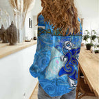 Ocean Spirit of Nicaragua Women Casual Shirt Anchored in Nicaraguan Pride - Aussie Hoodie