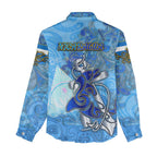 Ocean Spirit of Nicaragua Women Casual Shirt Anchored in Nicaraguan Pride - Aussie Hoodie