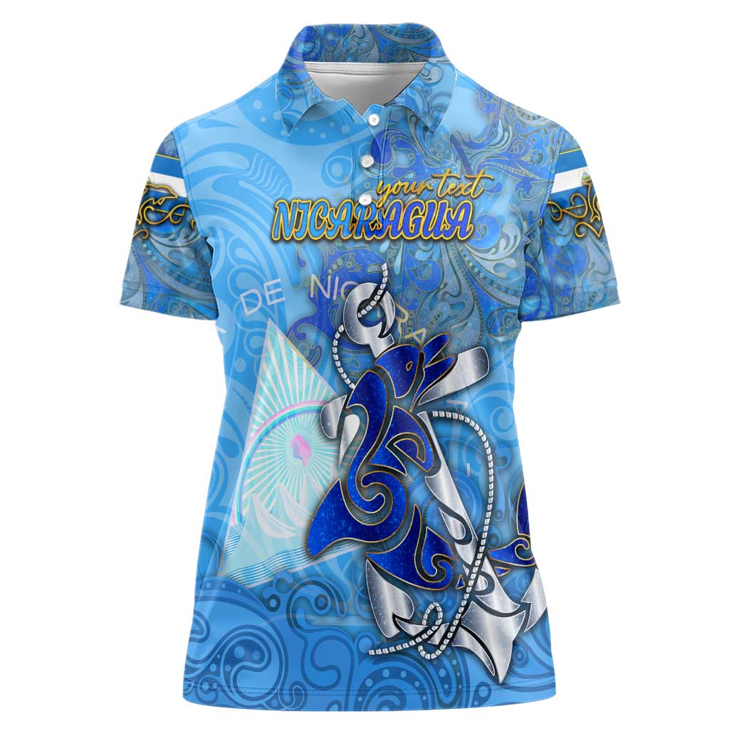 Ocean Spirit of Nicaragua Women Polo Shirt Anchored in Nicaraguan Pride - Aussie Hoodie