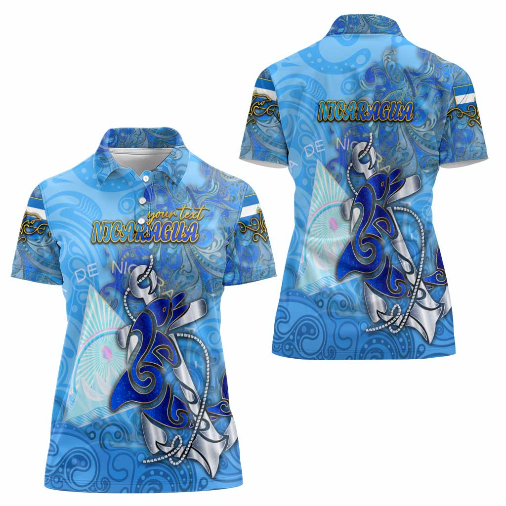 Ocean Spirit of Nicaragua Women Polo Shirt Anchored in Nicaraguan Pride - Aussie Hoodie