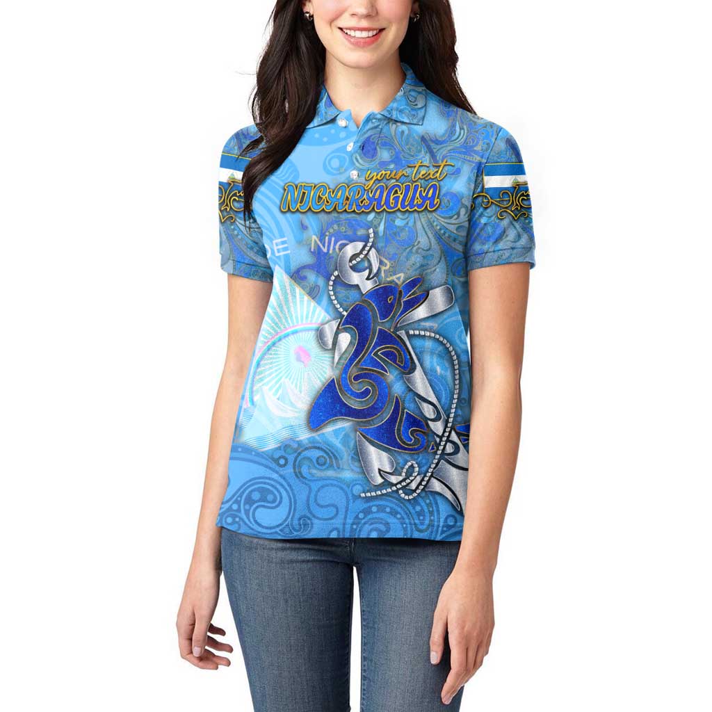 Ocean Spirit of Nicaragua Women Polo Shirt Anchored in Nicaraguan Pride - Aussie Hoodie