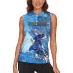 Ocean Spirit of Nicaragua Women Sleeveless Polo Shirt Anchored in Nicaraguan Pride - Aussie Hoodie