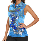 Ocean Spirit of Nicaragua Women Sleeveless Polo Shirt Anchored in Nicaraguan Pride - Aussie Hoodie