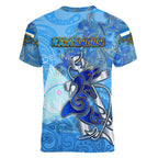 Ocean Spirit of Nicaragua Women V-Neck T-Shirt Anchored in Nicaraguan Pride - Aussie Hoodie