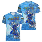 Ocean Spirit of Nicaragua Women V-Neck T-Shirt Anchored in Nicaraguan Pride - Aussie Hoodie