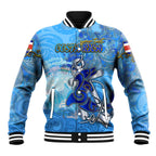 Ocean Spirit of Costa Rica Baseball Jacket Anchored in Costa Rican Pride - Aussie Hoodie