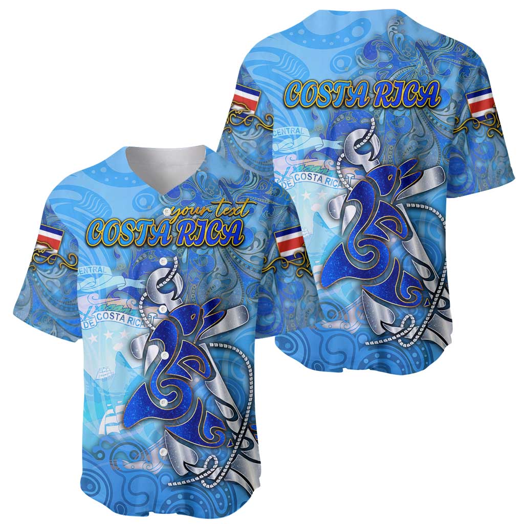 Ocean Spirit of Costa Rica Baseball Jersey Anchored in Costa Rican Pride - Aussie Hoodie