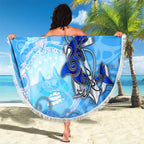 Ocean Spirit of Costa Rica Beach Blanket Anchored in Costa Rican Pride - Aussie Hoodie