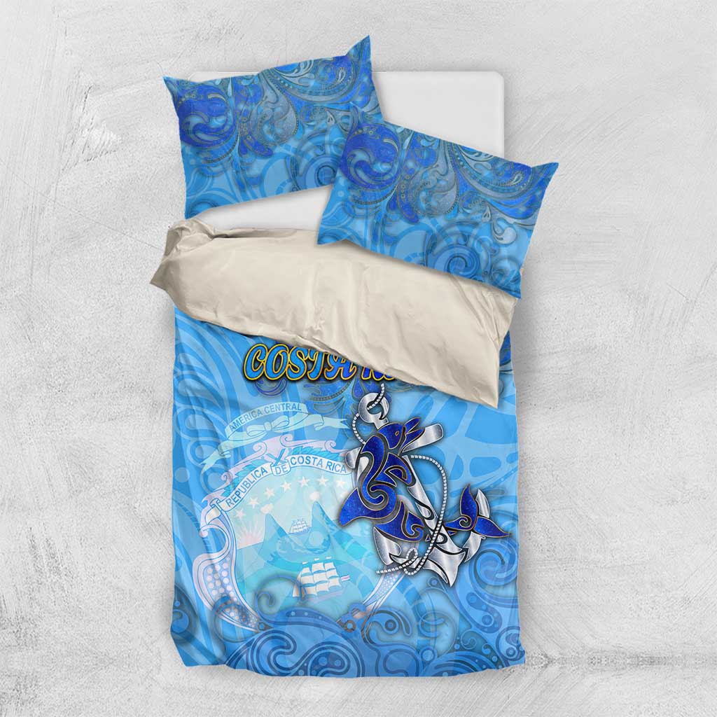 Ocean Spirit of Costa Rica Bedding Set Anchored in Costa Rican Pride - Aussie Hoodie