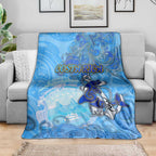 Ocean Spirit of Costa Rica Blanket Anchored in Costa Rican Pride - Aussie Hoodie