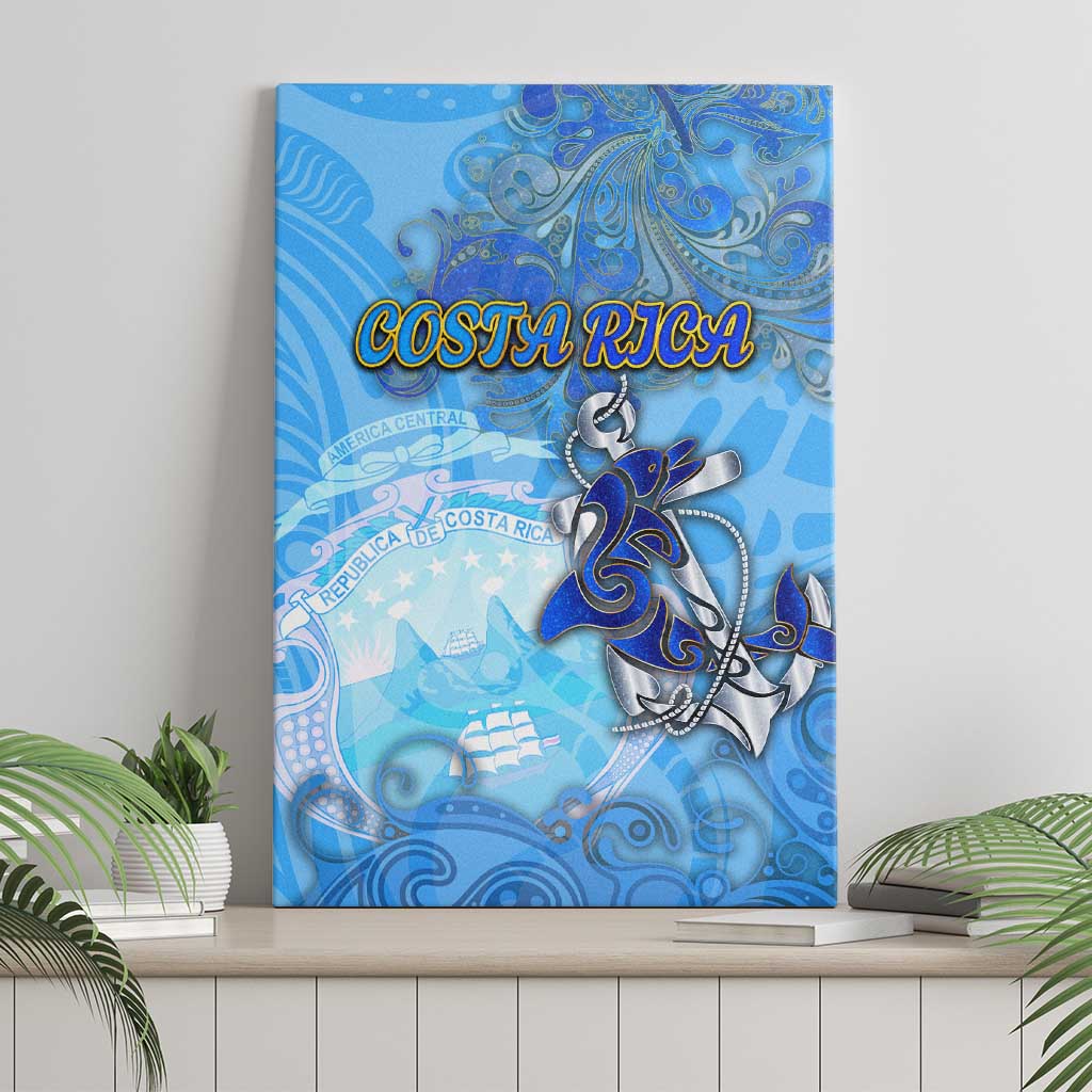 Ocean Spirit of Costa Rica Canvas Wall Art Anchored in Costa Rican Pride - Aussie Hoodie