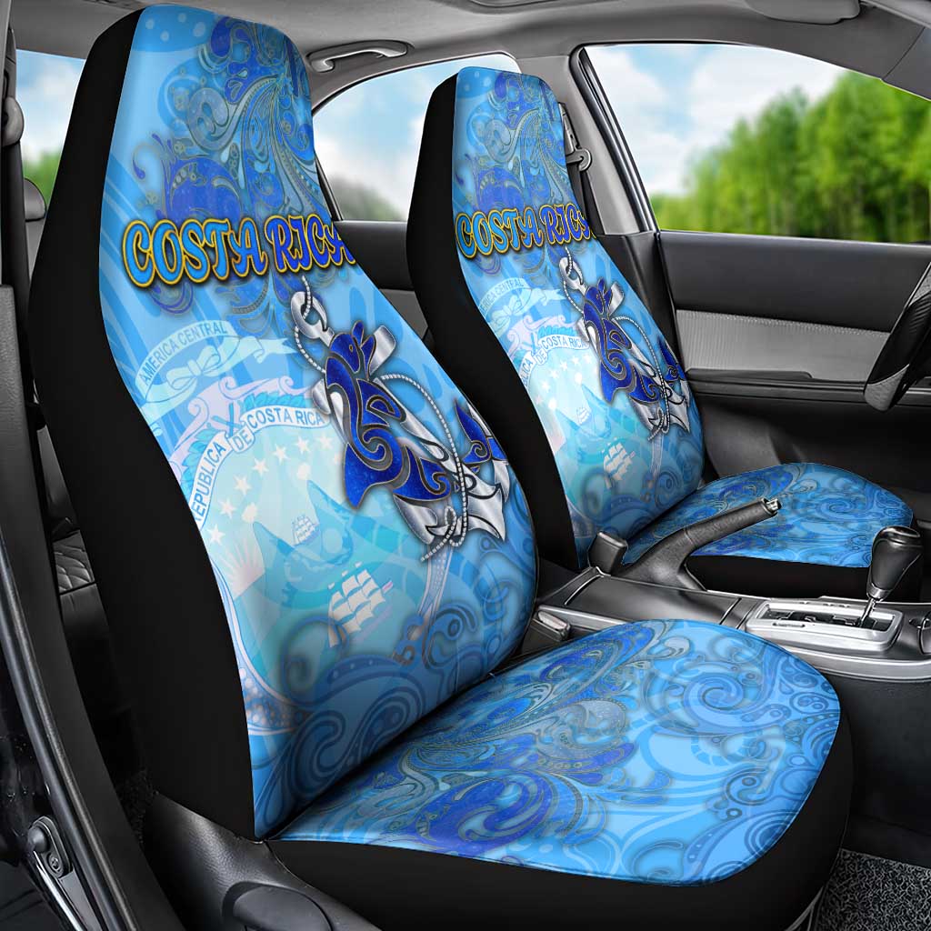 Ocean Spirit of Costa Rica Car Seat Cover Anchored in Costa Rican Pride - Aussie Hoodie
