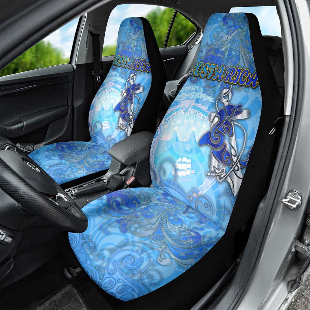 Ocean Spirit of Costa Rica Car Seat Cover Anchored in Costa Rican Pride - Aussie Hoodie
