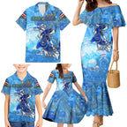 Ocean Spirit of Costa Rica Family Matching Mermaid Dress and Hawaiian Shirt Anchored in Costa Rican Pride - Aussie Hoodie