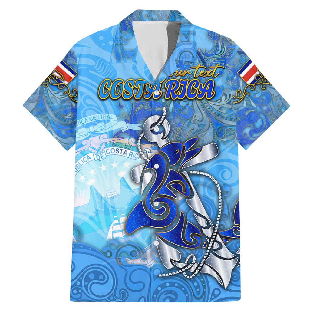 Ocean Spirit of Costa Rica Family Matching Mermaid Dress and Hawaiian Shirt Anchored in Costa Rican Pride - Aussie Hoodie