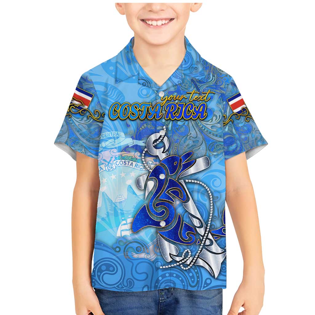 Ocean Spirit of Costa Rica Family Matching Mermaid Dress and Hawaiian Shirt Anchored in Costa Rican Pride - Aussie Hoodie