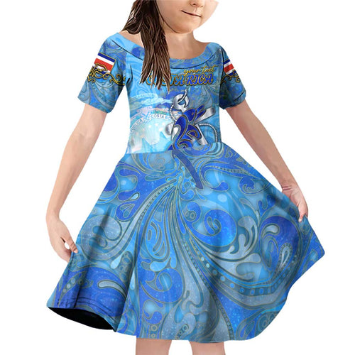 Ocean Spirit of Costa Rica Family Matching Off Shoulder Short Dress and Hawaiian Shirt Anchored in Costa Rican Pride - Aussie Hoodie