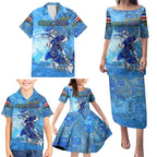 Ocean Spirit of Costa Rica Family Matching Puletasi and Hawaiian Shirt Anchored in Costa Rican Pride - Aussie Hoodie