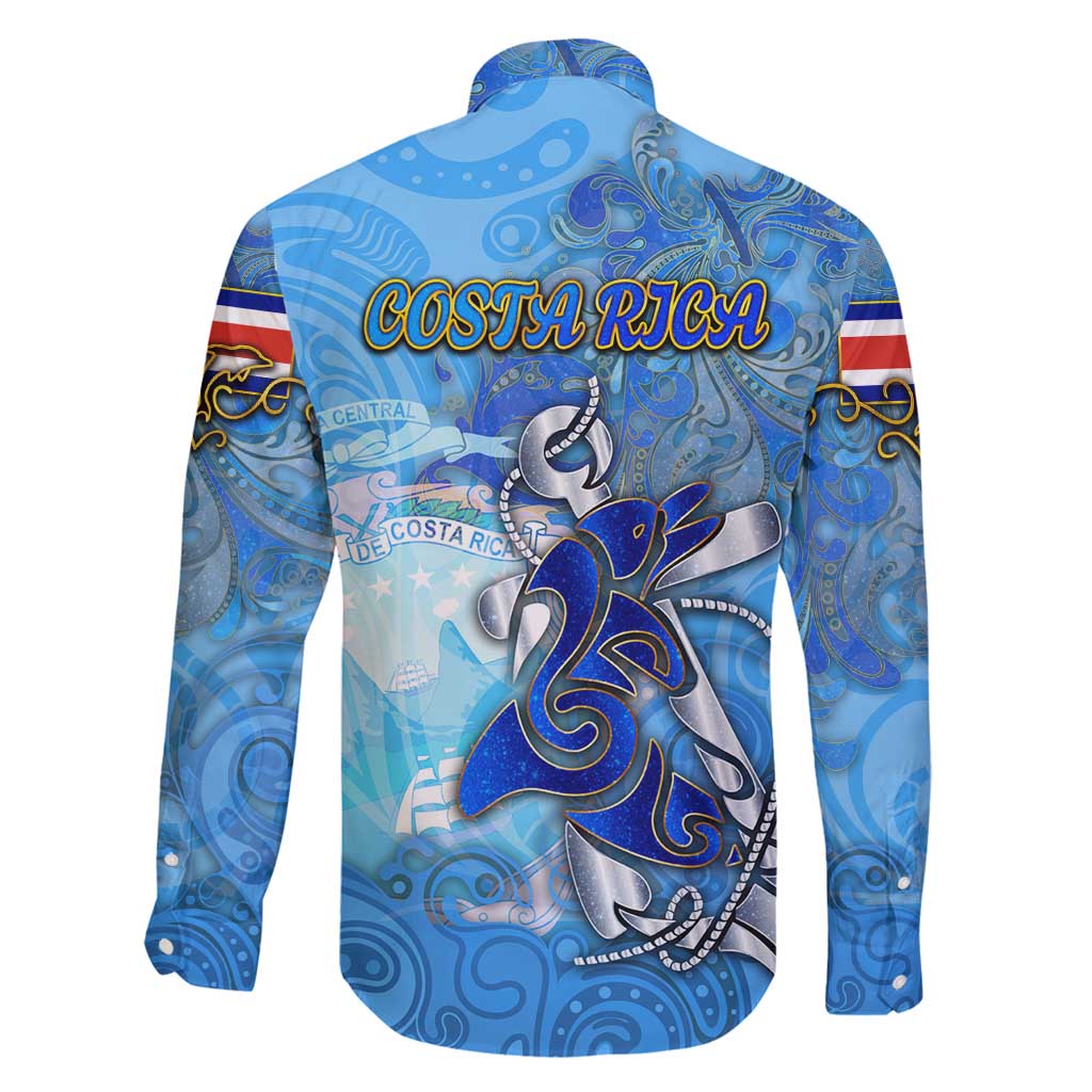 Ocean Spirit of Costa Rica Family Matching Summer Maxi Dress and Hawaiian Shirt Anchored in Costa Rican Pride - Aussie Hoodie