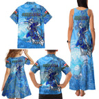 Ocean Spirit of Costa Rica Family Matching Tank Maxi Dress and Hawaiian Shirt Anchored in Costa Rican Pride - Aussie Hoodie