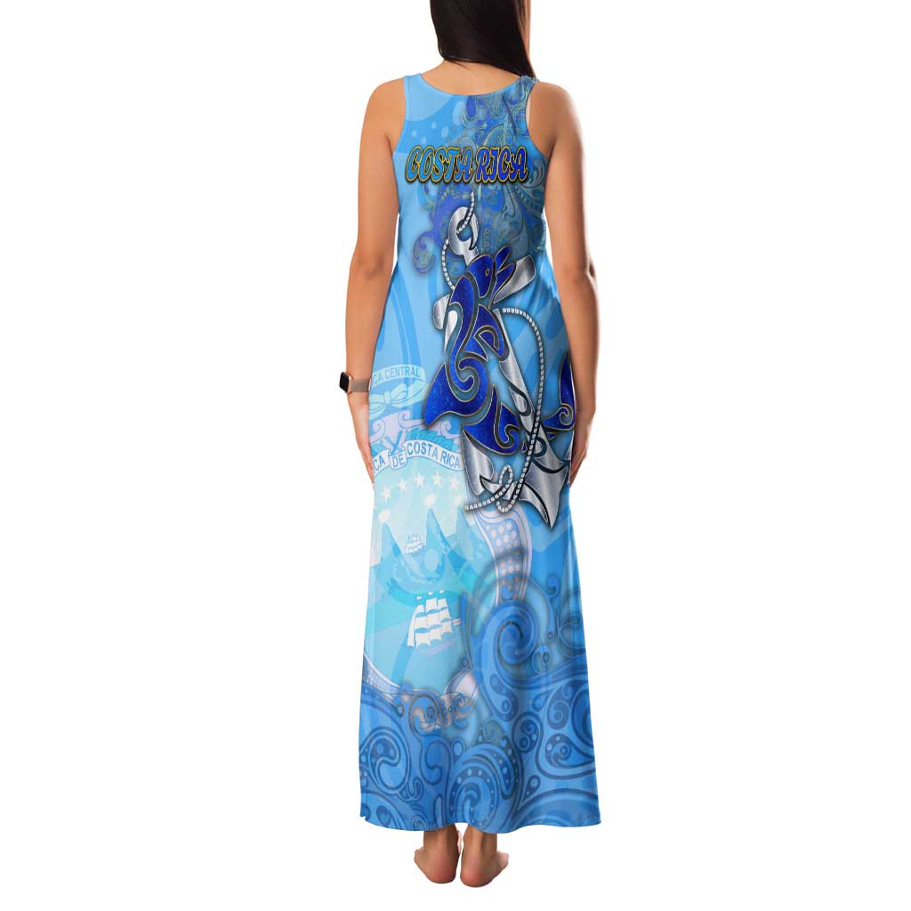 Ocean Spirit of Costa Rica Family Matching Tank Maxi Dress and Hawaiian Shirt Anchored in Costa Rican Pride - Aussie Hoodie
