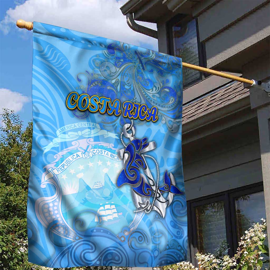 Ocean Spirit of Costa Rica Garden Flag Anchored in Costa Rican Pride - Aussie Hoodie