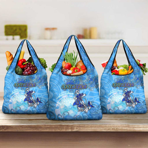 Ocean Spirit of Costa Rica Grocery Bag Anchored in Costa Rican Pride - Aussie Hoodie