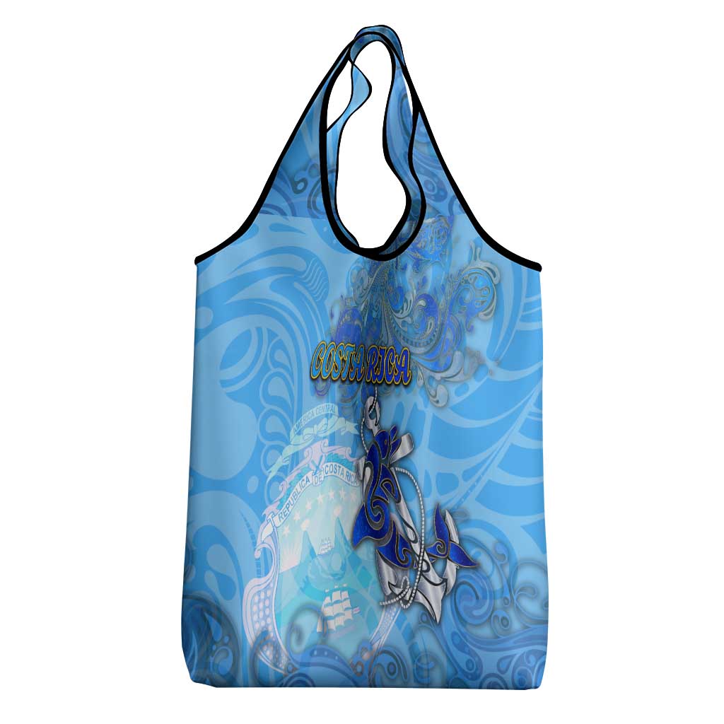 Ocean Spirit of Costa Rica Grocery Bag Anchored in Costa Rican Pride - Aussie Hoodie