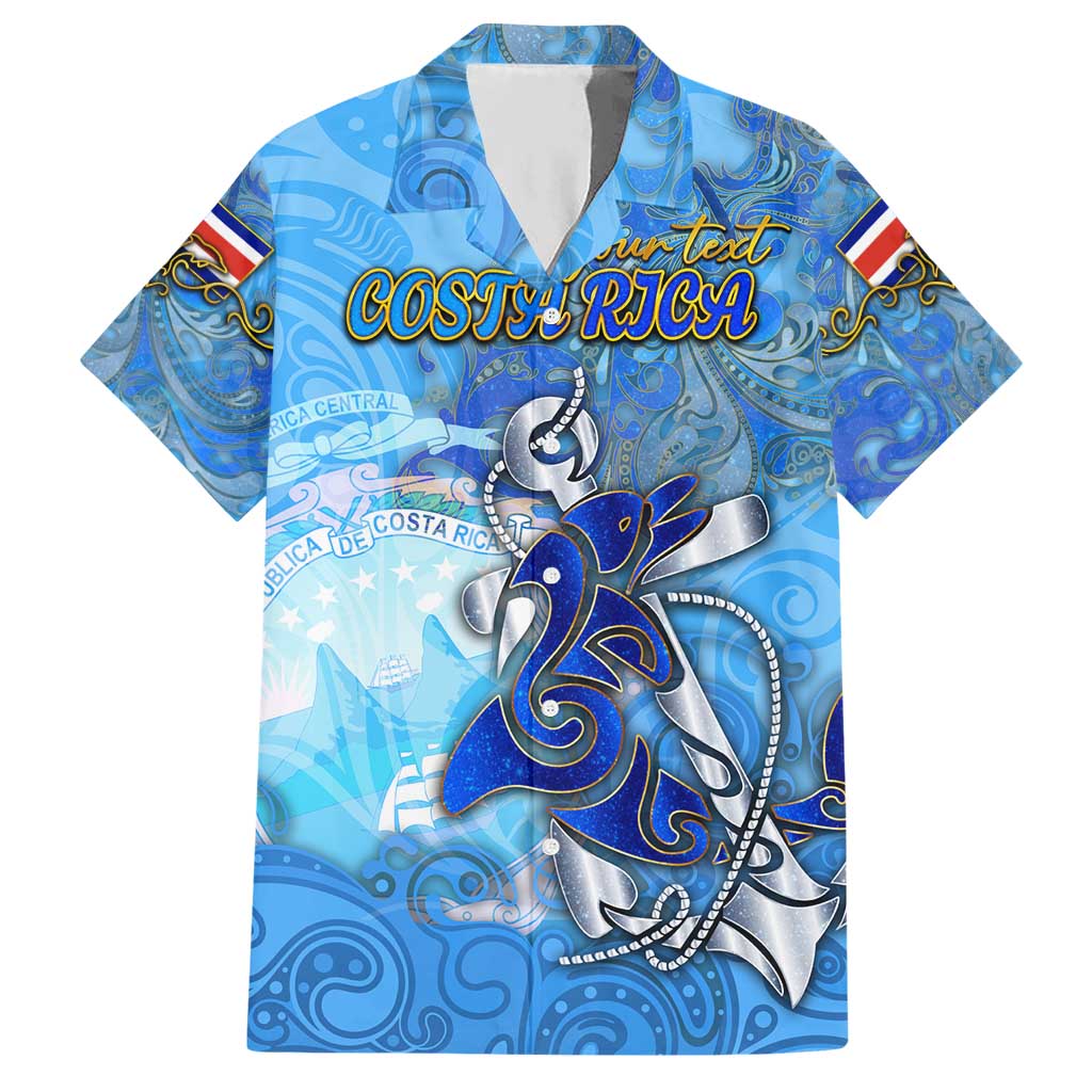 Ocean Spirit of Costa Rica Hawaiian Shirt Anchored in Costa Rican Pride - Aussie Hoodie