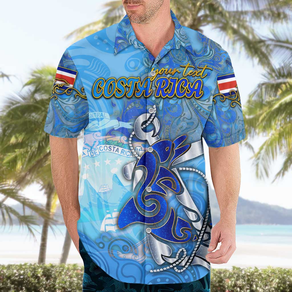 Ocean Spirit of Costa Rica Hawaiian Shirt Anchored in Costa Rican Pride - Aussie Hoodie